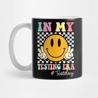 In My Testing Era Retro Smile Teacher Kids Testing Test Day Mug